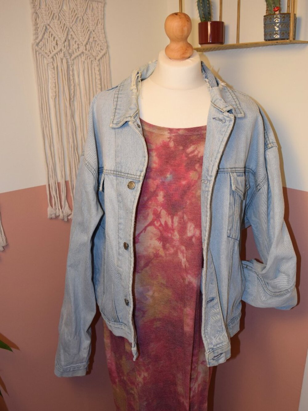 Vintage GAP Denim XL Oversized Distressed Light Wash Jean Jacket 90s Grunge